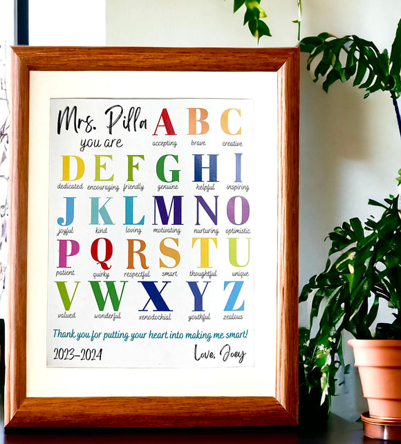 Wholesale | Teacher ABC Print Custom