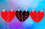 Wholesale |5| Split Heart Best Fucking Bitches Keychain Set