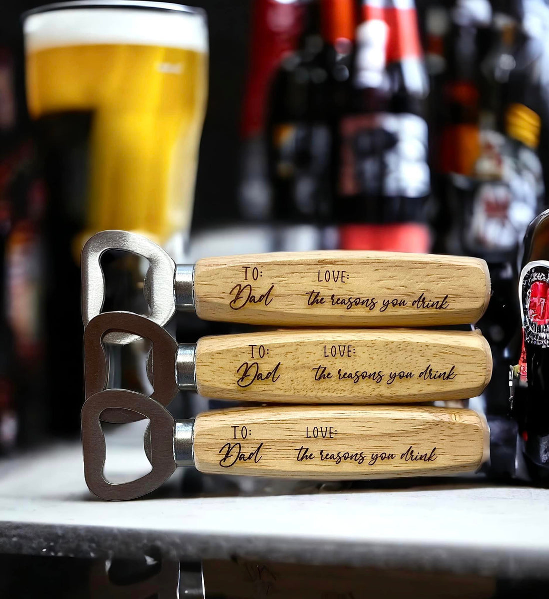 Wholesale 20 Bottle Openers Bars Dad Father's Day Beer LICT Apparel + Accessories