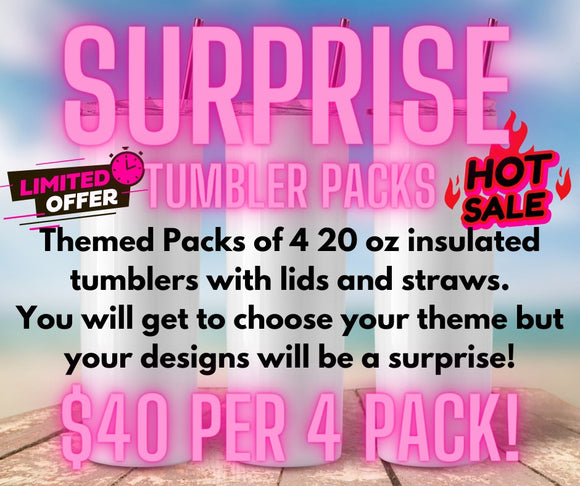 Surprise Tumbler Pack - Please leave a note at checkout with what themes you'd like.