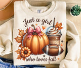 BULL Just A Girl Who Loves Fall Football Sweatshirt - Adult and Youth