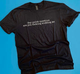 Wholesale Hey quick question, are you fucking kidding me T Shirt