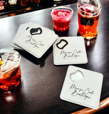 Wholesale | 6 pack | Leatherette Bottle Opener Coaster Sets