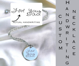 Wholesale Custom Handwriting / Paw Print / Fingerprint / Picture Stainless steel Necklace