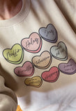 Wholesale | A Few of My Favorite Things Conversation Hearts Sweatshirt
