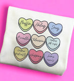 Wholesale | A Few of My Favorite Things Conversation Hearts Sweatshirt