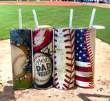 Wholesale |4| Baseball Themed 20 oz Drink Cup Tumblers Mom Dad