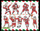 WS Santa Sports Graphic Funny Holiday Sweatshirt Pullover