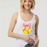 Wholesale Coquette Bow Sports Mom Tank Tops