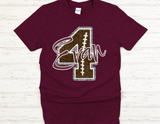 Custom Football Number & Name T-Shirt