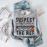 Wholesale Suspect Claims Bad Sportsmanship Sports Mom Sweatshirt - Ash