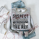 Wholesale Suspect Claims Bad Sportsmanship Sports Mom Sweatshirt - Ash