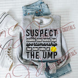 Wholesale Suspect Claims Bad Sportsmanship Sports Mom Sweatshirt - Ash