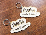 Wholesale | 1 pc | Mama Wood Keychain with Names