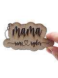 Wholesale | 1 pc | Mama Wood Keychain with Names