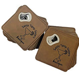 Wholesale | 6 pack | Leatherette Bottle Opener Coaster Sets