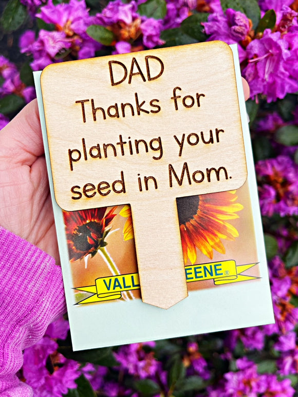 Wholesale | 3pc | Father's Day Plant Stake and Seed Pack