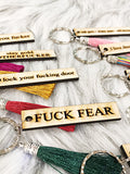 Wholesale | 1 pc | Wood Saying Keychains with Tassels