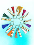 Wholesale | 1 pc | Wood Saying Keychains with Tassels