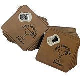 Wholesale | 6 pack | Leatherette Bottle Opener Coaster Sets