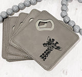 Wholesale | 6 pack | Leatherette Bottle Opener Coaster Sets