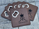 Wholesale | 6 pack | Leatherette Bottle Opener Coaster Sets
