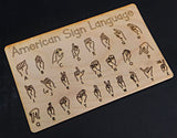 Wholesale | 1 pc | American Sign Language Wood Learning Board