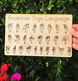 Wholesale | 1 pc | American Sign Language Wood Learning Board