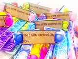 Wholesale | 10 pcs | Pop It Bracelet Valentine Wood Packs