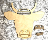 Wholesale | Highland Cow Car Charm in Wood Macramé