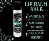 Wholesale | 25 pc increments | MAMA Lightning Bolt Lip Balms