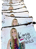 Wholesale | 5 PCs | Sequin Flip Zipper Pouch Bags with Custom Images
