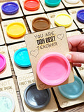 Wholesale | 10 pcs | Play Doh Wood Valentine's Day Cards