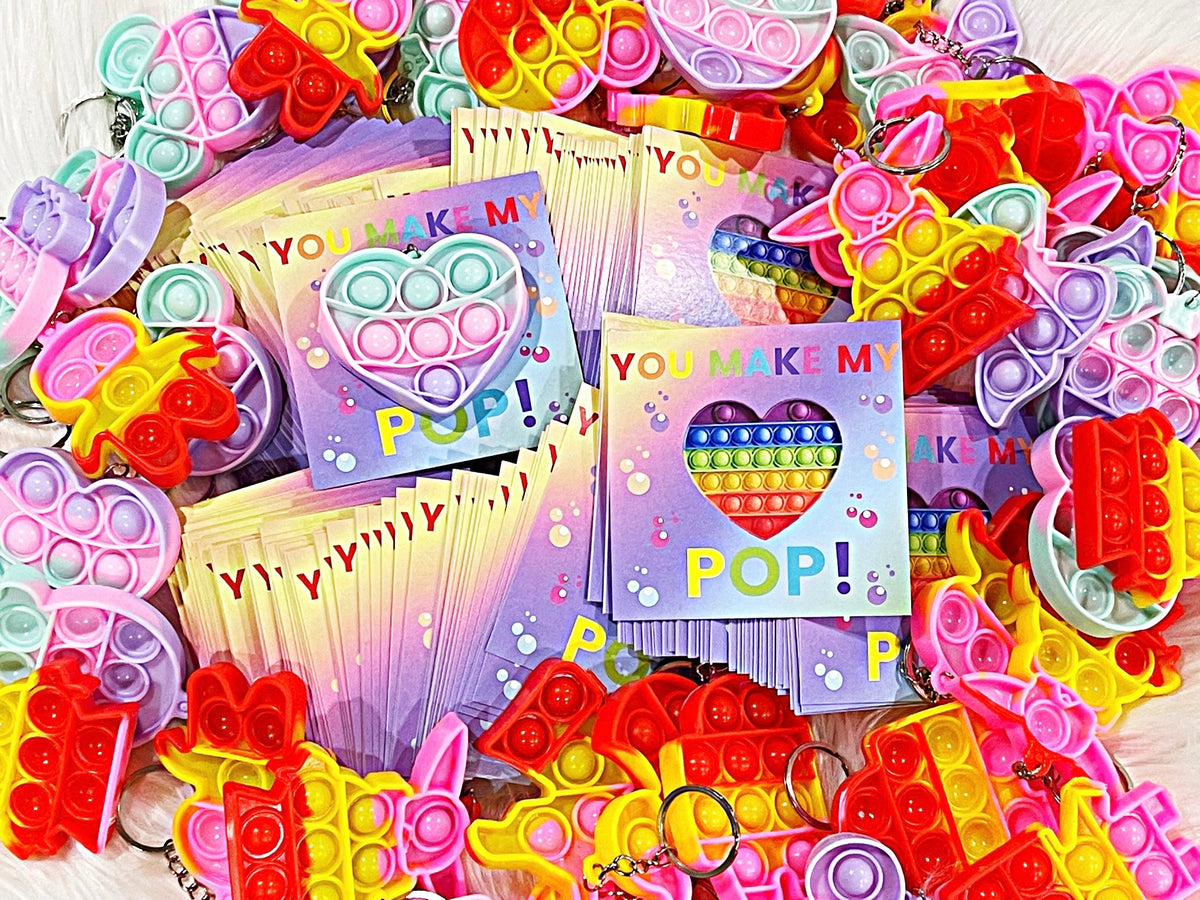 Wholesale Pop It Card with PASTEL COLOR ONLY Mini Pop Its LICT