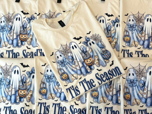 Halloween Graphic T Shirt Tis the Season Ghost T Shirt