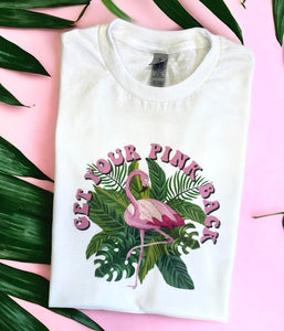 Wholesale Get Your Pink Back Flamingo Unisex T Shirt