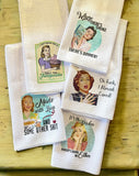 Wholesale | 6 pcs | Assorted Snarky Kitchen Towels Vintage Ladies