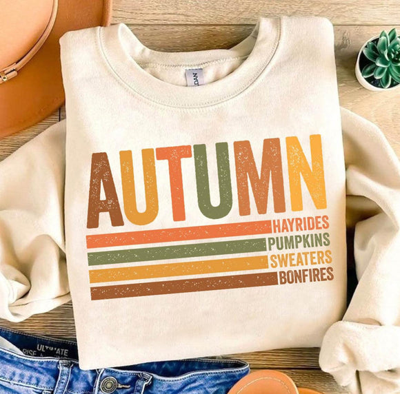 Wholesale AUTUMN Hayrides Pumpkins Sweaters Bonfire Sweatshirt