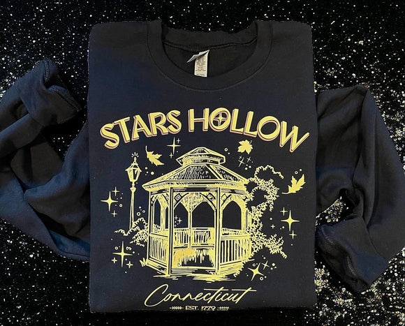 Wholesale Stars Hollow Connecticut Black Sweatshirt