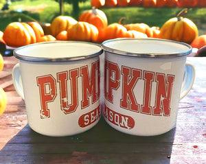 Wholesale |4| Pumpkin Season Enamel Camping Mugs