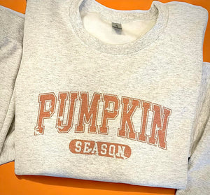 Wholesale Pumpkin Season Gray Vintage Distressed Sweatshirt