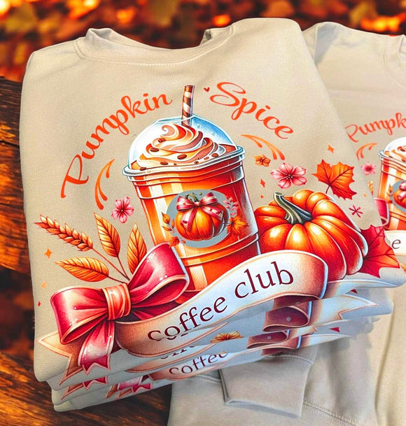 Wholesale Pumpkin Spice Coffee Club Sweatshirt