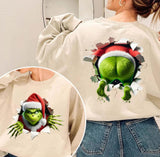 Wholesale Gr*nchy Butt Christmas Two Sided Sweatshirt