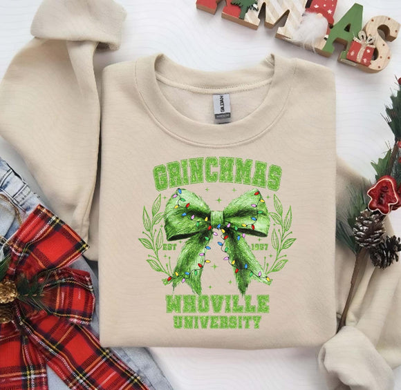 Wholesale Gr*nchmas University Whoville Christmas Sweatshirt