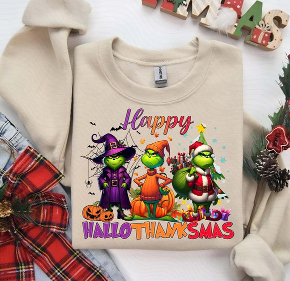 Wholesale HalloThanksMas Sweatshirt for Holidays