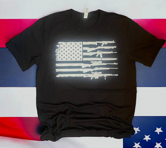 Wholesale USA American Flag 2nd Amendment T Shirt