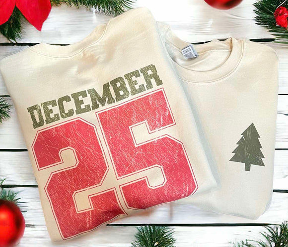 Wholesale December 25 Christmas Two Sided Sweatshirt