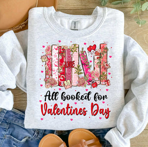 Wholesale Valentine's Day Book Lover Sweatshirt - Ash
