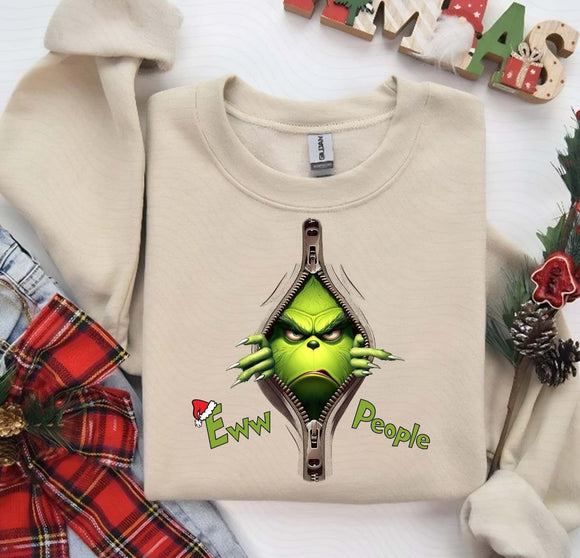 Wholesale Gr*nchmas Ew People Sand Sweatshirt for Christmas