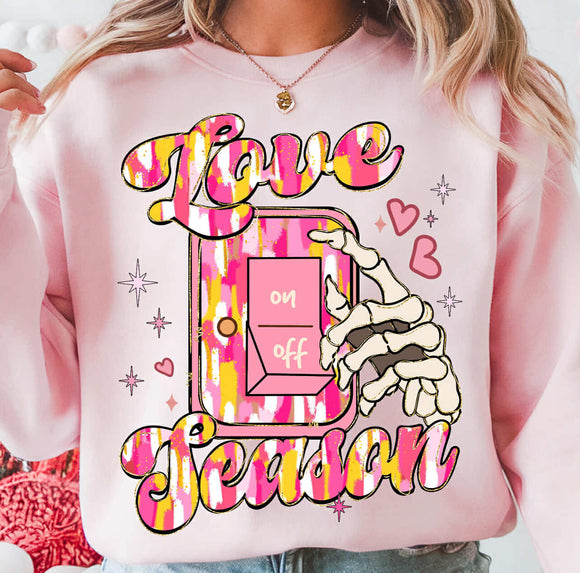 Wholesale Valentine's Day Love Season Sweatshirt-Pink